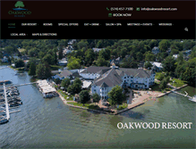 Tablet Screenshot of oakwoodresort.com